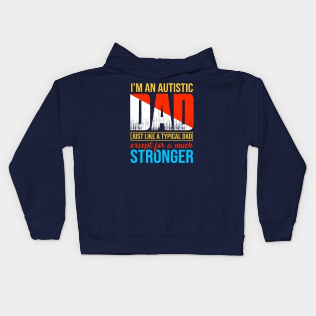 Autism Awareness Dad Kids Hoodie by Lebihanto